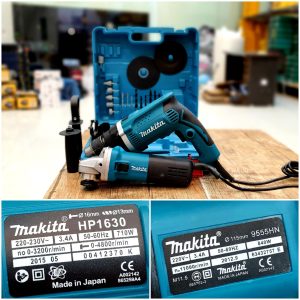 پک دو قلوی دریل HP1630 و مینی فرز 9555N ماکیتا